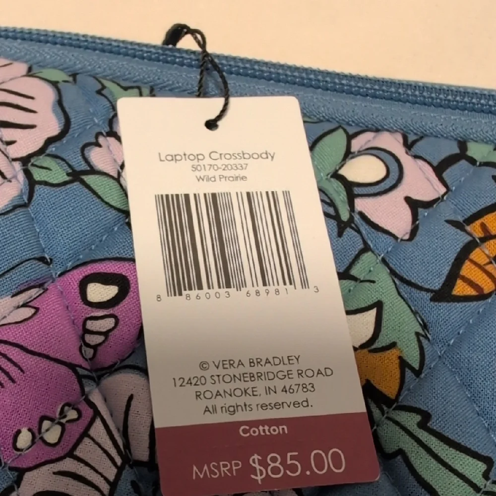 Vera Bradley Outlet Crossbody Laptop Bag in Wild Prairie